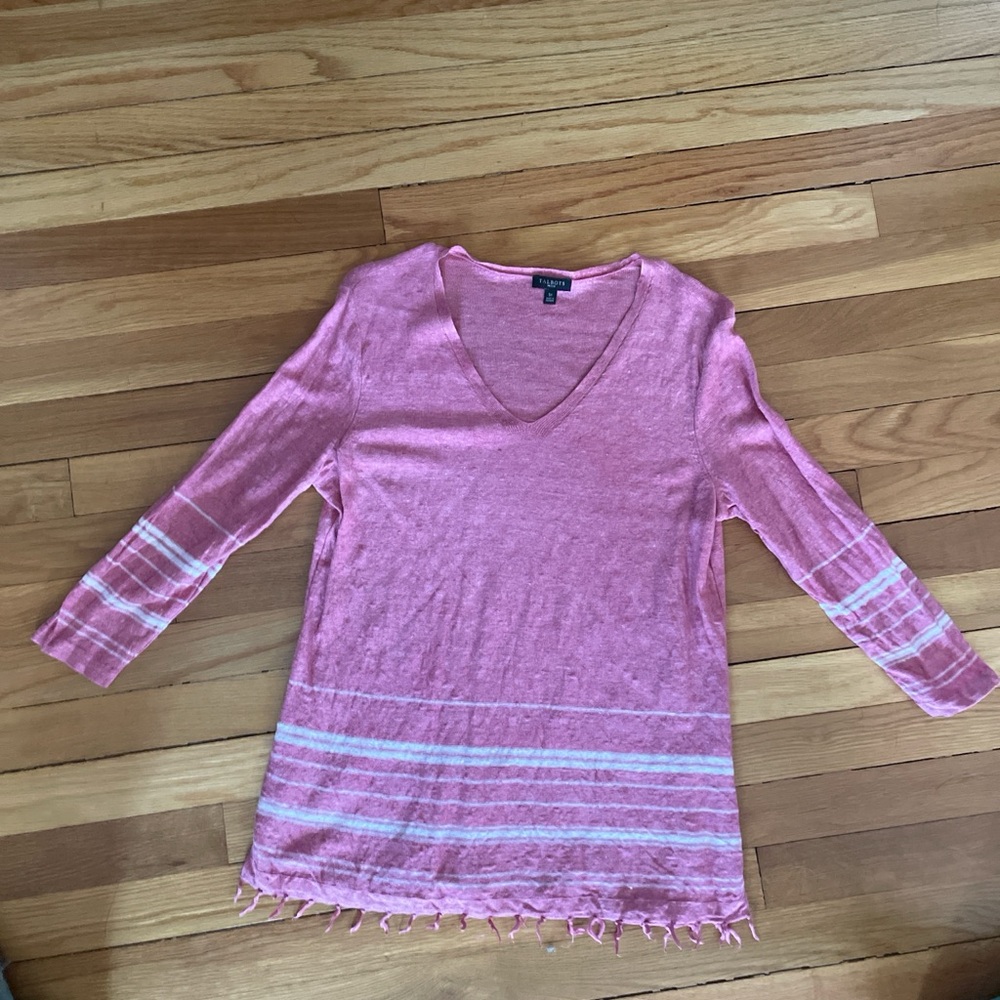 Talbots Petite Pink VNeck Knit Top